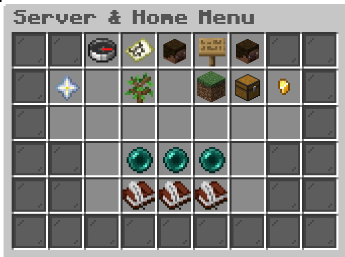 Server & Home Menu画面全景